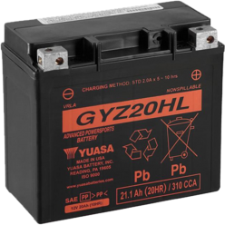 YUASA Motorcycle Battery GYZ20HL (USA) WC