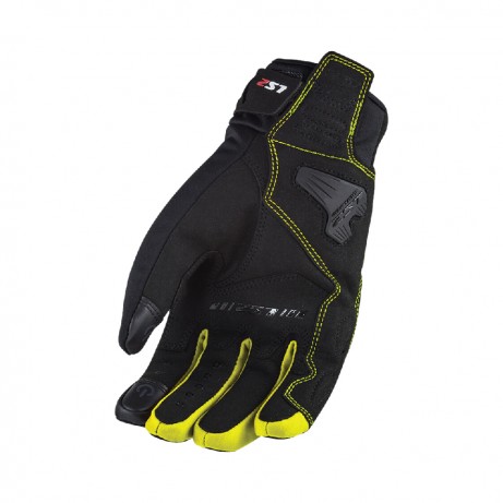 LS2 Gloves Jet 2 Man Black/Hi-Viz Yellow